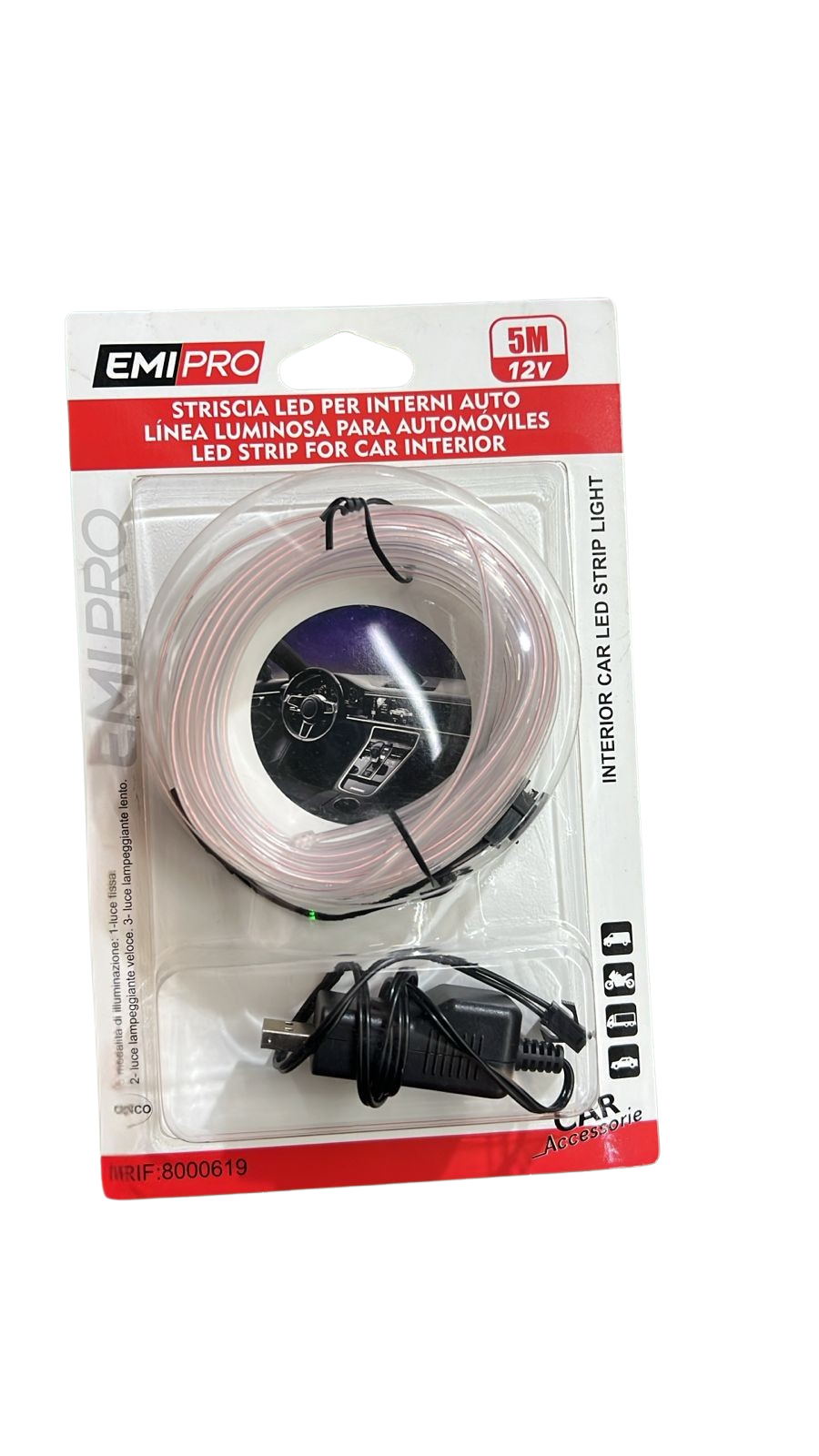 TIRA DE LUCES LED PARA INTERIOR DEL AUTOMÓVIL