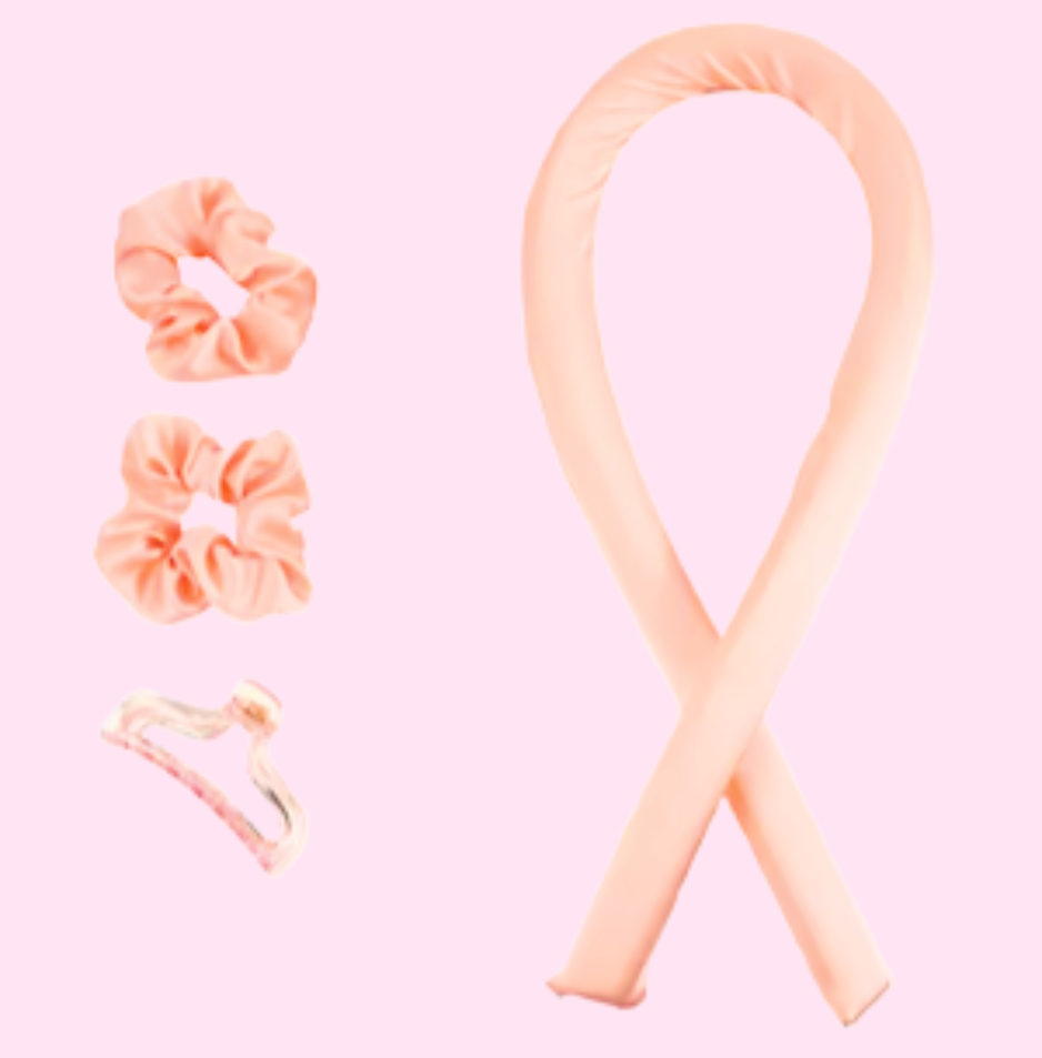 RIZADOR DE CABELLO SIN CALOR CON DIADEMA Y PINZA