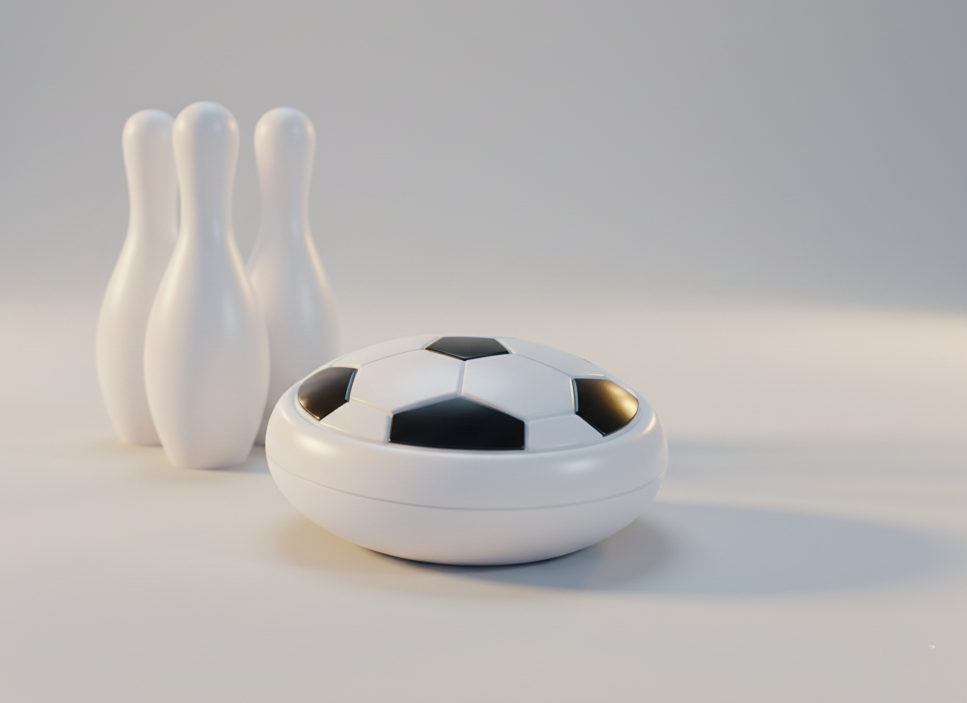 JUEGO DE BOLOS Y FÚTBOL 2 EN 1