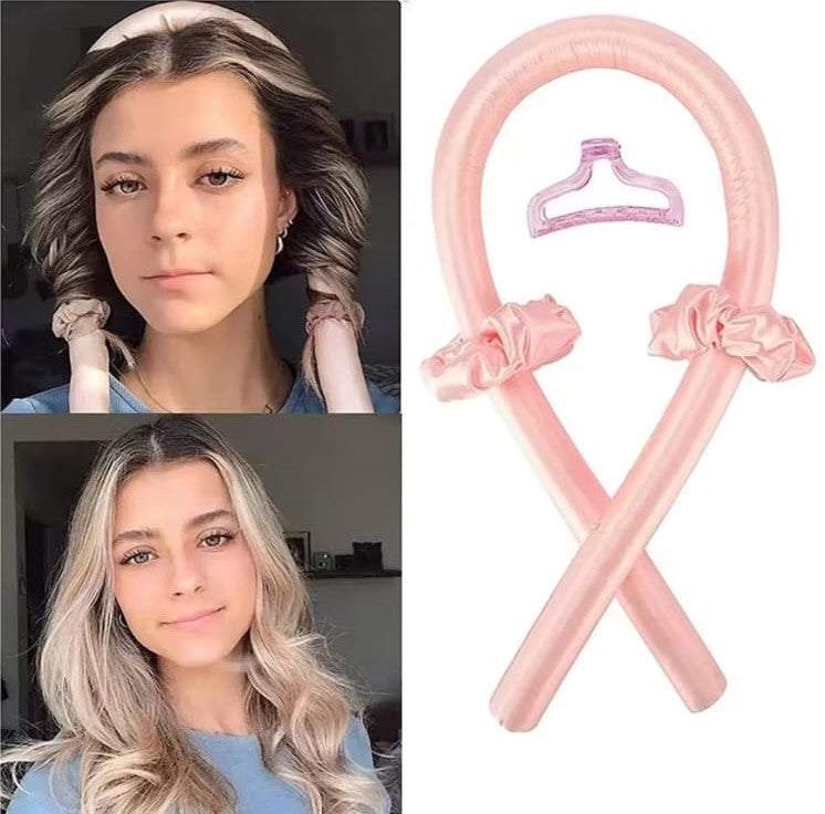 RIZADOR DE CABELLO SIN CALOR CON DIADEMA Y PINZA