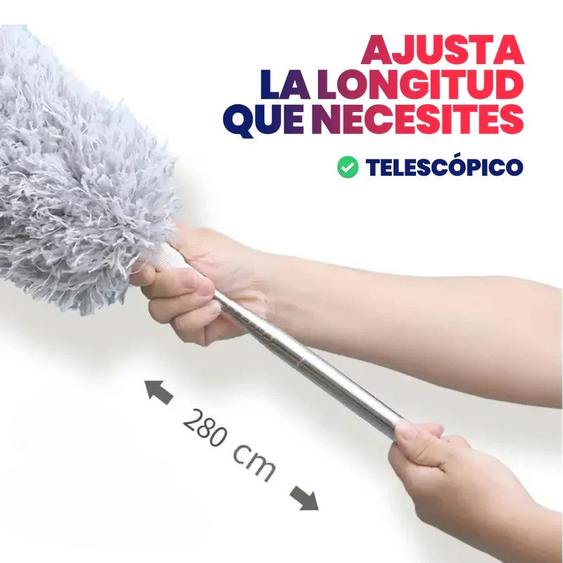 PLUMERO DE MICROFIBRA TELESCÓPICO EXTENSIBLE
